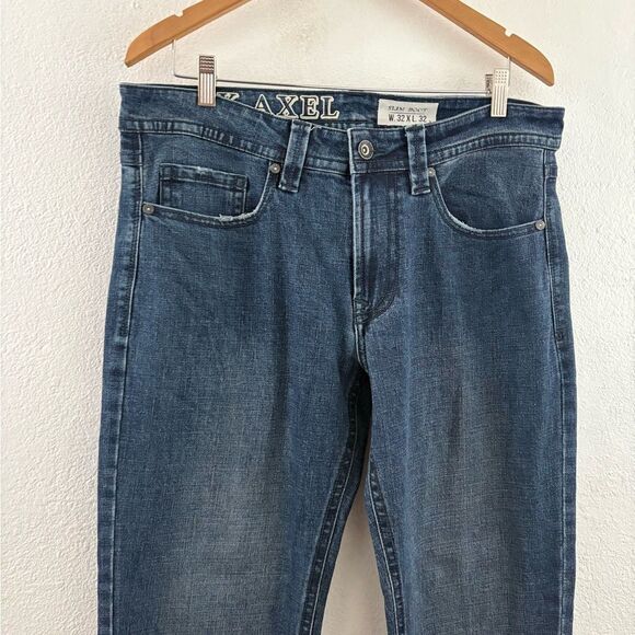 T.K. Axel Jeans Mens 32X32 Blue Dark Wash Slim Boot Western Stretch Denim - Picture 9 of 13